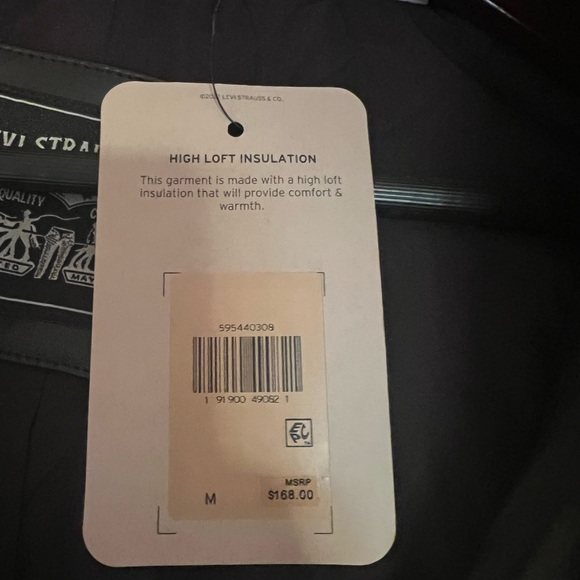 Levi’s Faux Leather Puffer Jacket M - Picture 3 of 5